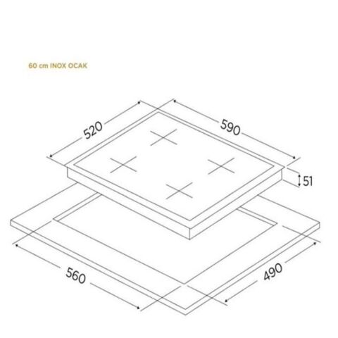 UKINOX SMART EKO SET(Olive 60 , Rubix 10 Elektrikli Ocak, Smart 4600 B Fırın)