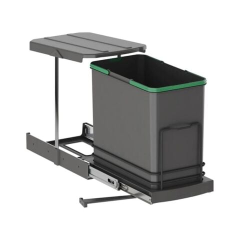 Starax S-2571-A Teleskopik Raylı Çöp Kovası Antrasit 24 Lt