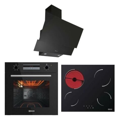 UKİNOX SMART DİJİTAL SET (Dolce 60 Siyah Davlumbaz-Rubix 10 Elektrikli Ocak- Smart 7801 B Siyah Fırın)