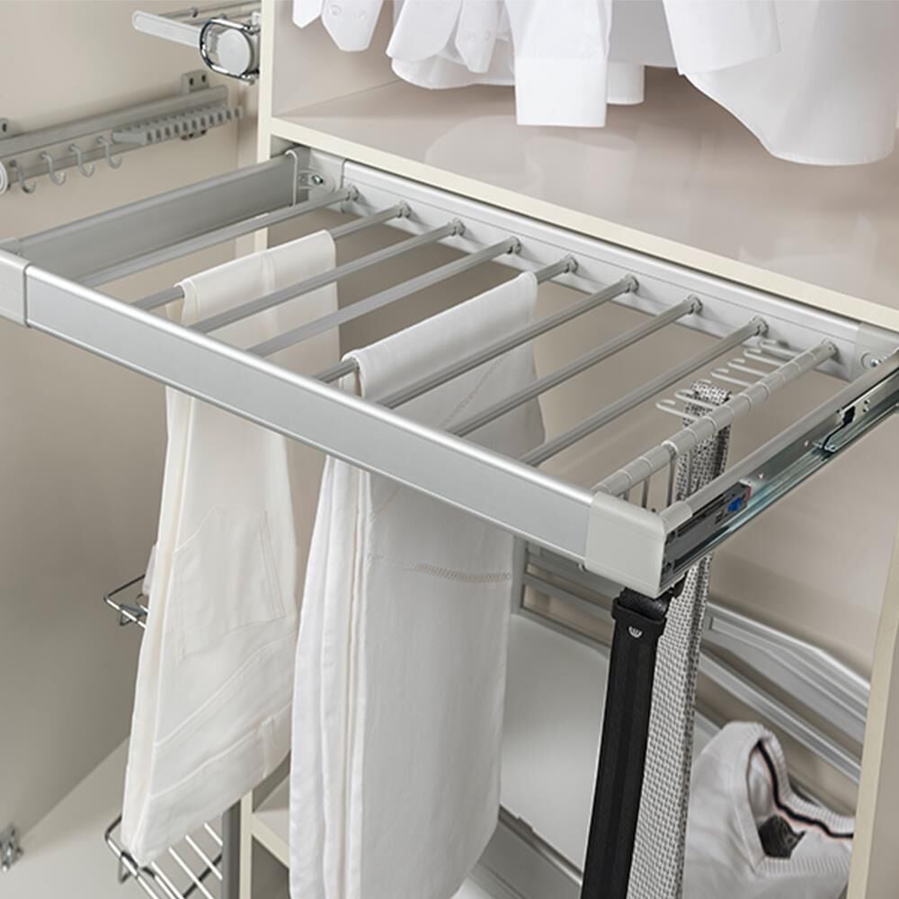 Starax S-6215/A Tavan Bağlantılı Teleskopik Ray Alüminyum Pantalonluk - 60 Cm