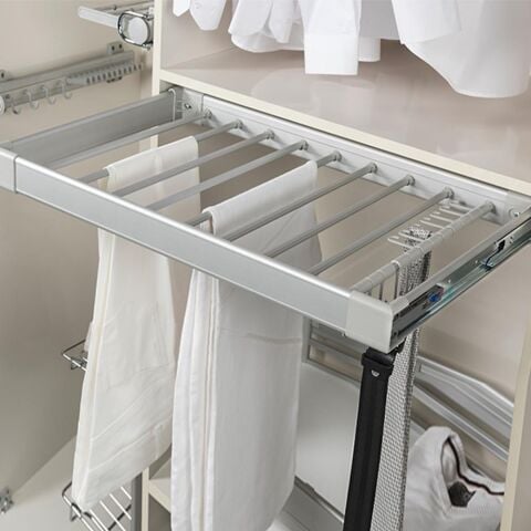 Starax S-6215/A Tavan Bağlantılı Teleskopik Ray Alüminyum Pantalonluk - 60 Cm