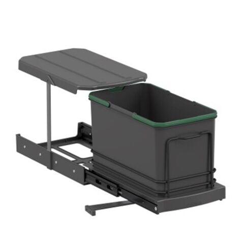 Starax S-2573-A Teleskopik Raylı Çöp Kovası Antrasit - 16 Lt