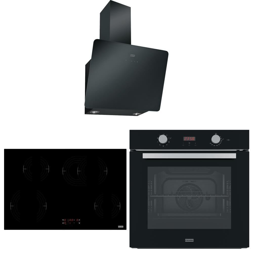 Franke Siyah Ankastre Set  ( FSL 86 H BK-FPJ 615 V BK A-FRSM 704 C TOD BK)