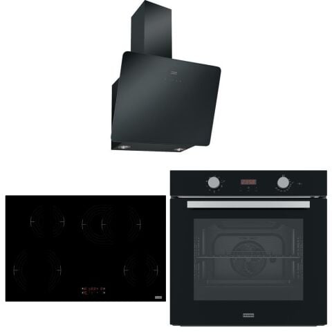 Franke Siyah Ankastre Set  ( FSL 86 H BK-FPJ 615 V BK A-FRSM 704 C TOD BK)