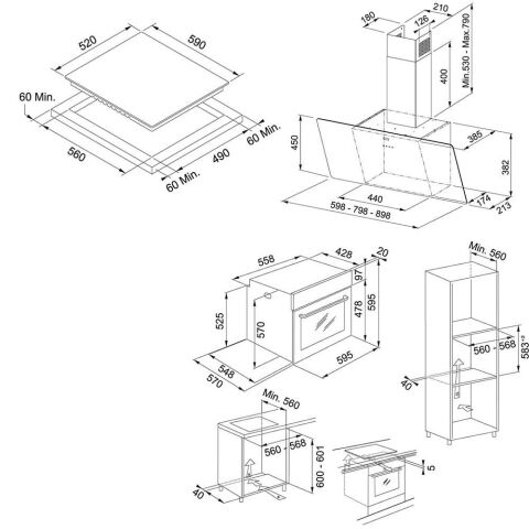 Franke Siyah Ankastre Set (FPJ 615 BK A- FHR 604 - FSL 86 BK)
