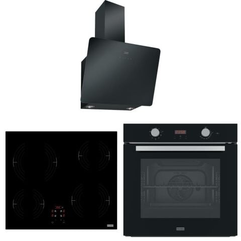 Franke Siyah Ankastre Set  ( FSL 86 H BK-FPJ 615 V BK A-FRSM 604 C T BK)