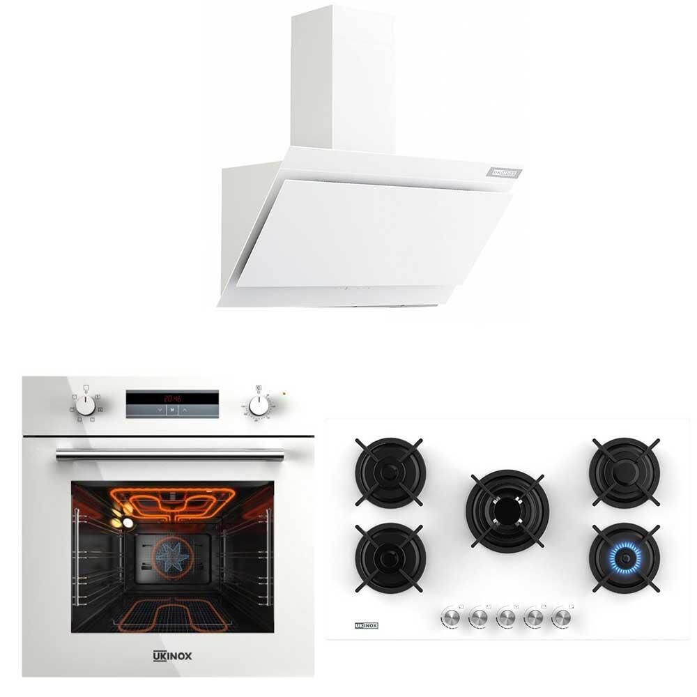 Ukinox Beyaz 90 cm Ankastre Set ( Omega 90- Diablo 90- Smart 7801)
