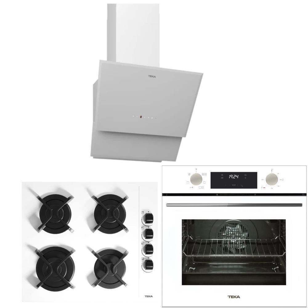 Teka Beyaz Ankastre Set  ( HAK 625 BÖREK ŞEFİM WH - GBC 64002 WH- TVT 60.1 WH )
