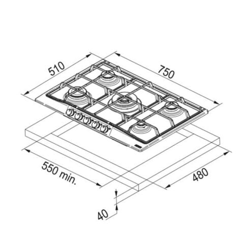 Franke FCH 755 4G TC PW C Krem Wok Ankastre Ocak