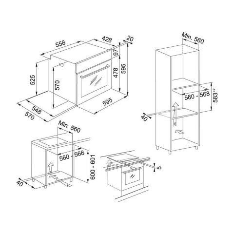 Franke Siyah-İnox Ankastre Set (FPJ 915 V BK A - FHNS 905 BK - FSL 82 H XS)