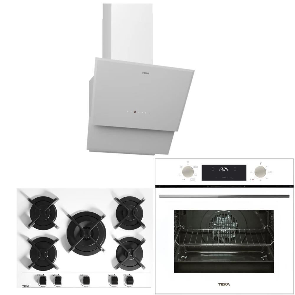 Teka Beyaz Ankastre Set  ( HAK 625 BÖREK ŞEFİM WH - GBC 75030 WH- TVT 60.1 WH )
