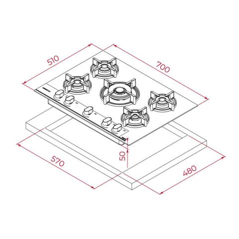 TEKA GBC 75-G1 GBC BM (E5) İNFİNİTY G1 EDİTİON GAZLI OCAK