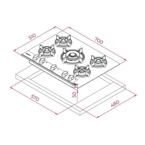 TEKA GBC 75-G1 GBC BM (E5) İNFİNİTY G1 EDİTİON GAZLI OCAK