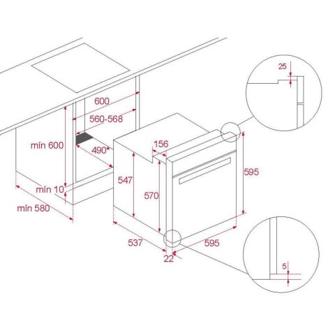 Teka HLB 85-G1 P BM İNFİNİTY MaestroPizza Siyah Ankastre Fırın