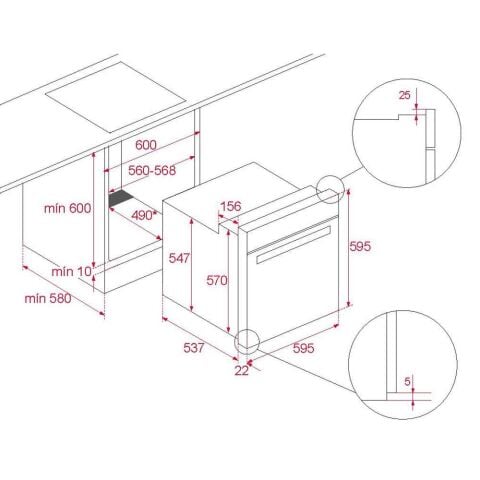 Teka HLB 85-G1 P BM İNFİNİTY MaestroPizza Siyah Ankastre Fırın