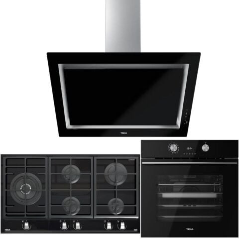 Teka Siyah Ankastre Set  ( HLB 8550 BK - GZC 95320 BK- DLV 98660 BK)