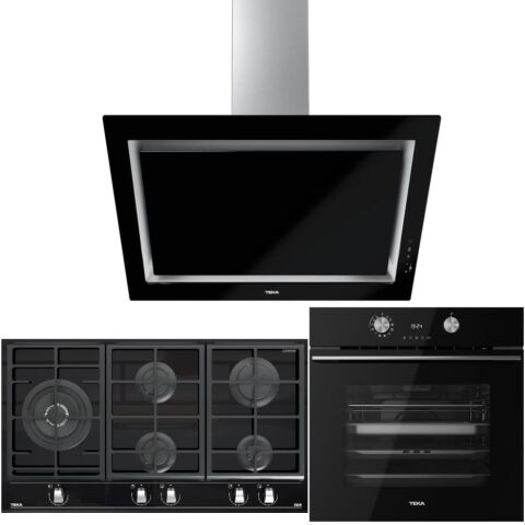 Teka Siyah Ankastre Set  ( HLB 8550 BK - GZC 95320 BK- DLV 98660 BK)