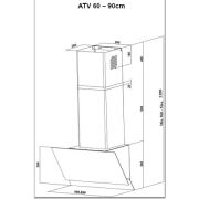 TEKA ATV 90 SİYAH DUVAR TİPİ ANKASTRE DAVLUMBAZ