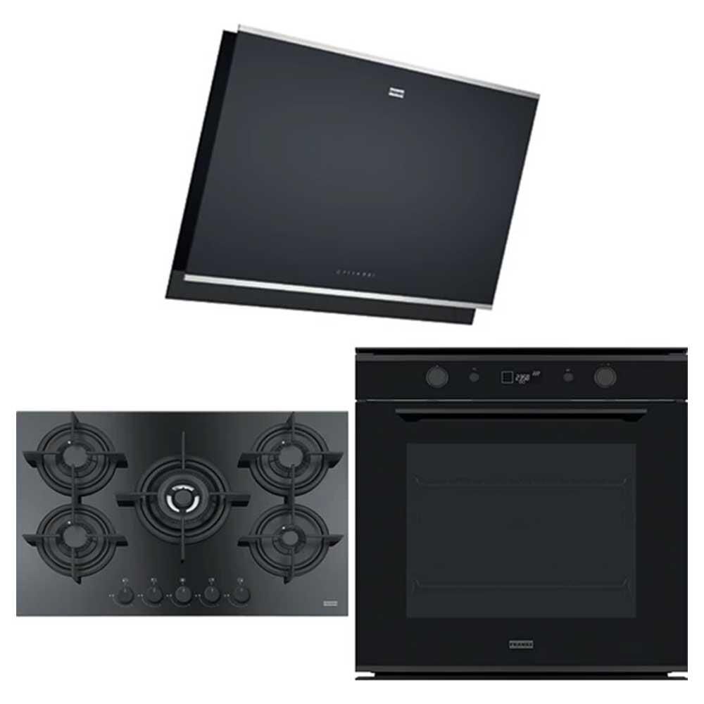 Franke Siyah Ankastre Set (FMY 907 FM BK - FHCR 755 HE BK - FMY 98 P BK)