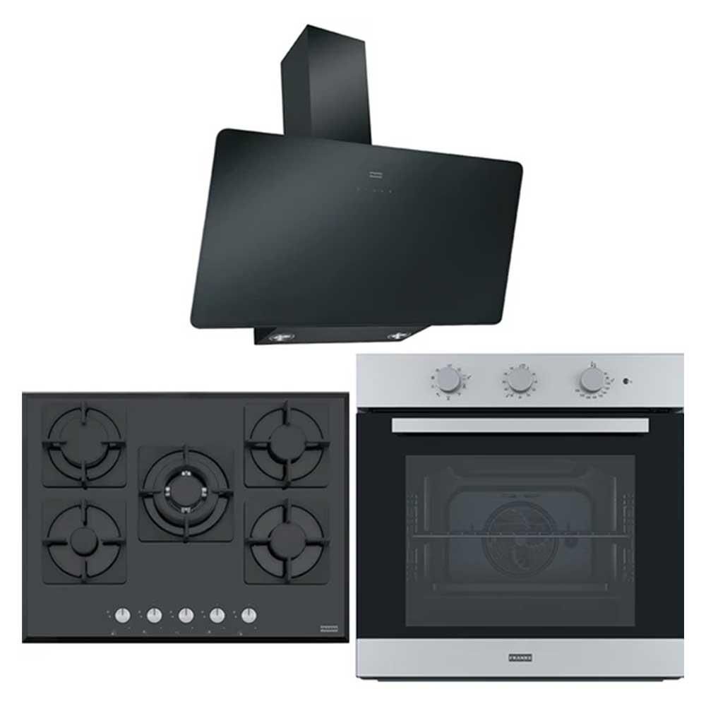 Franke Siyah Ankastre Set (FPJ 915 V BK A - FHNS 705 BK - FSL 82 H XS)