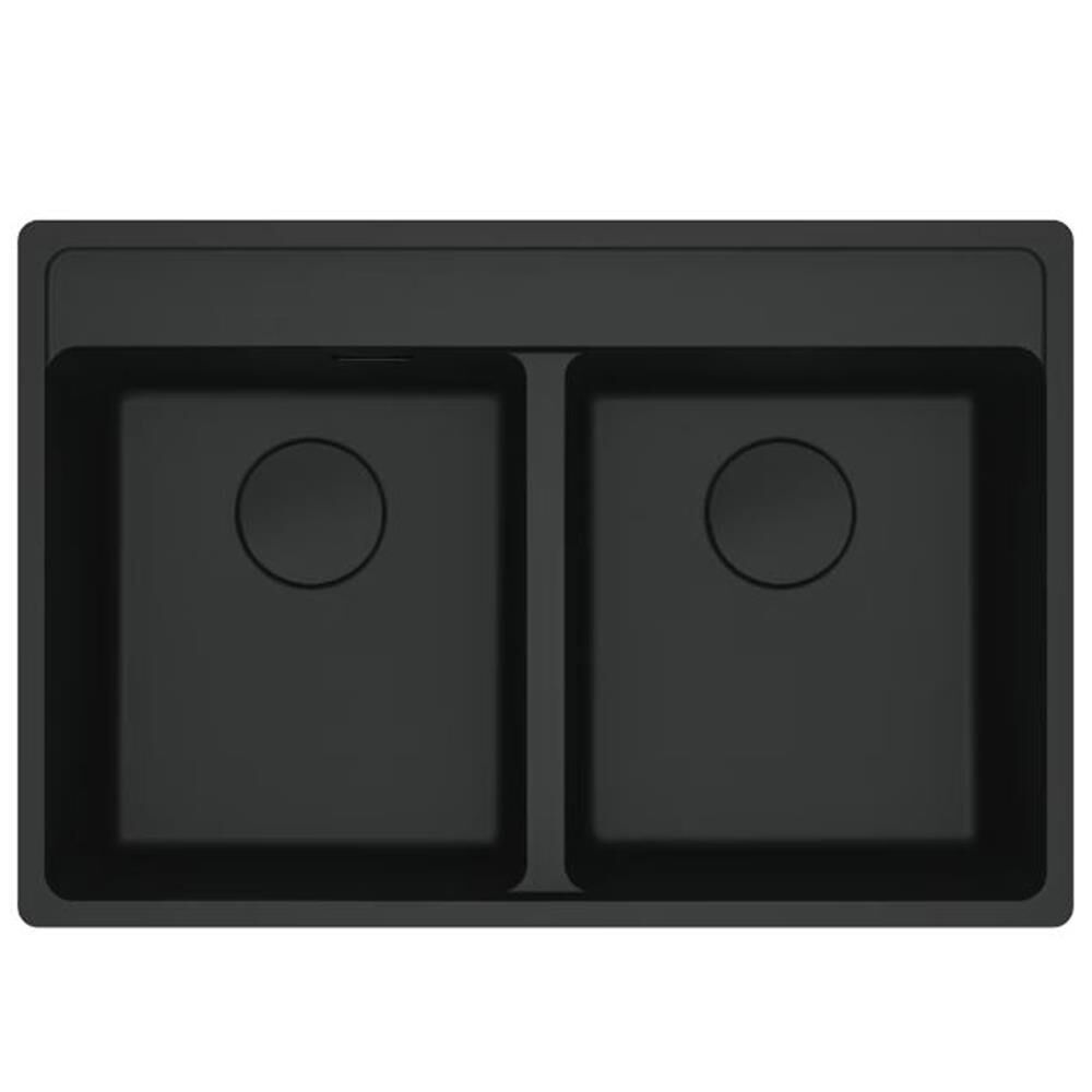 FRANKE MRG 620-35-35 MATT BLACK Tezgah Üstü Granit Evye