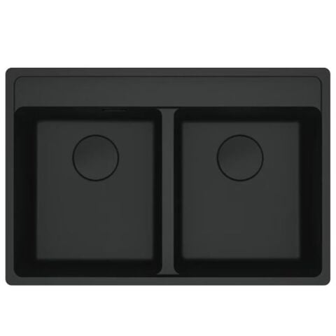 FRANKE MRG 620-35-35 MATT BLACK Tezgah Üstü Granit Evye