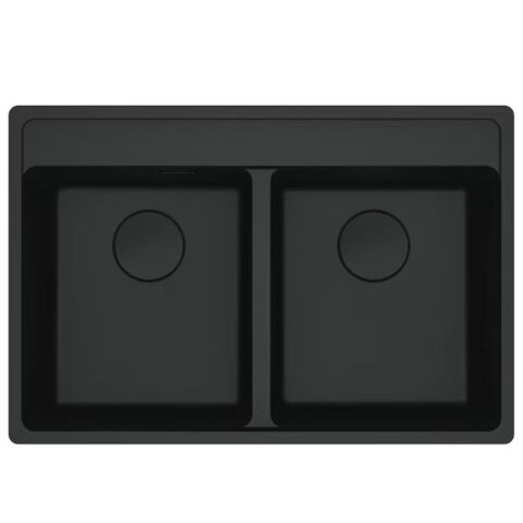 FRANKE MRG 620-35-35 MATT BLACK Tezgah Üstü Granit Evye