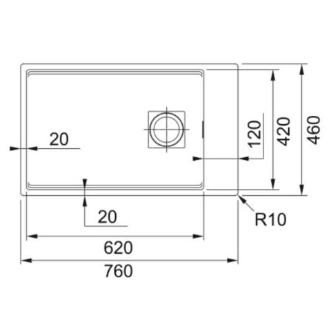 FRANKE KNG 110-62 BİANCO Granit Evye
