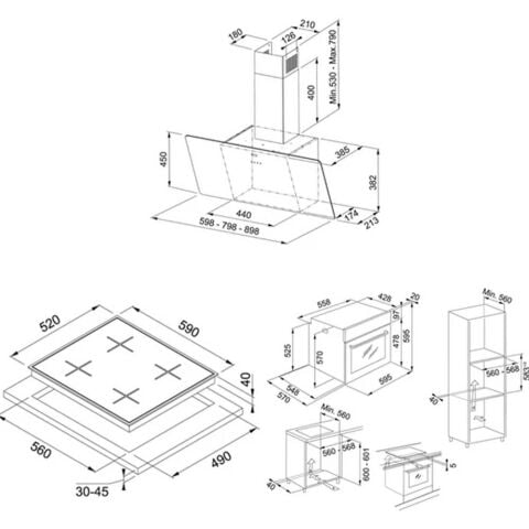 Franke Siyah Ankastre Set (FPJ 615 V BK A - FHNS 604 BK - FSL 86 H BK)