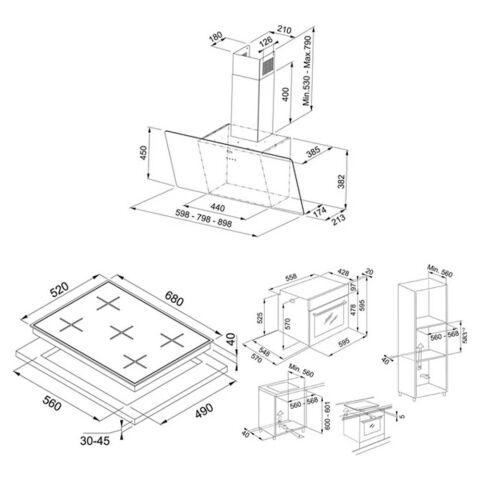 Franke Siyah Ankastre Set (FPJ 915 V BK A - FHNS 705 BK - FSL 86 H BK)
