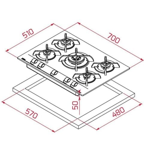 Teka Chef 10 Siyah Ankastre Set ( HAK 629 BUHAR DESTEKLİ - GBC 75030 KBC BK  - TVT 90)