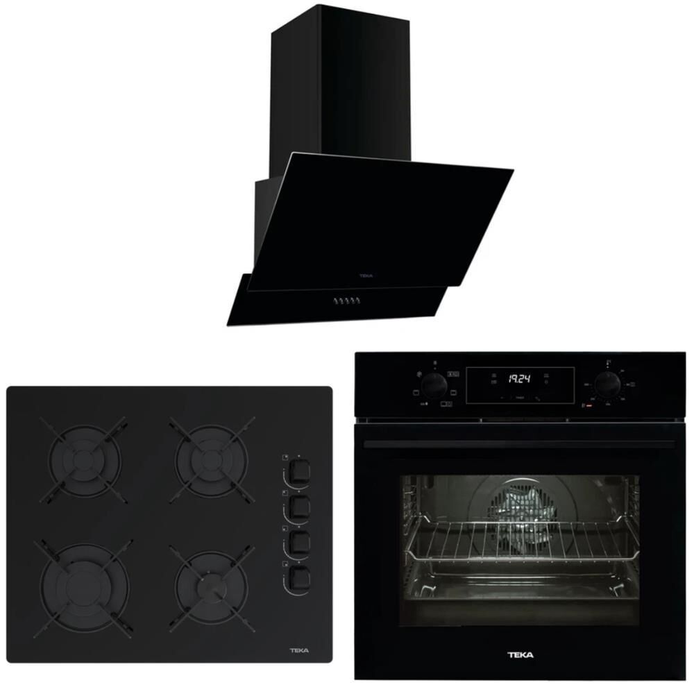 Teka Siyah Ankastre Set  ( HAK 625 BÖREK ŞEFİM BK - GBE 64002 BK- ATV 60.3 BK)