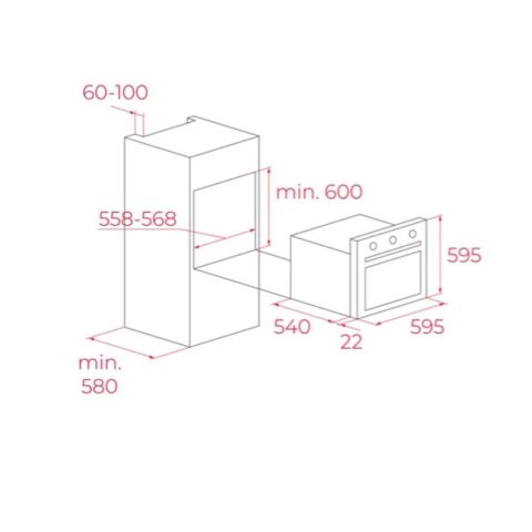 Teka Siyah Ankastre Set  ( HAK 625 BÖREK ŞEFİM BK - GBE 64002 BK- ATV 60.3 BK)