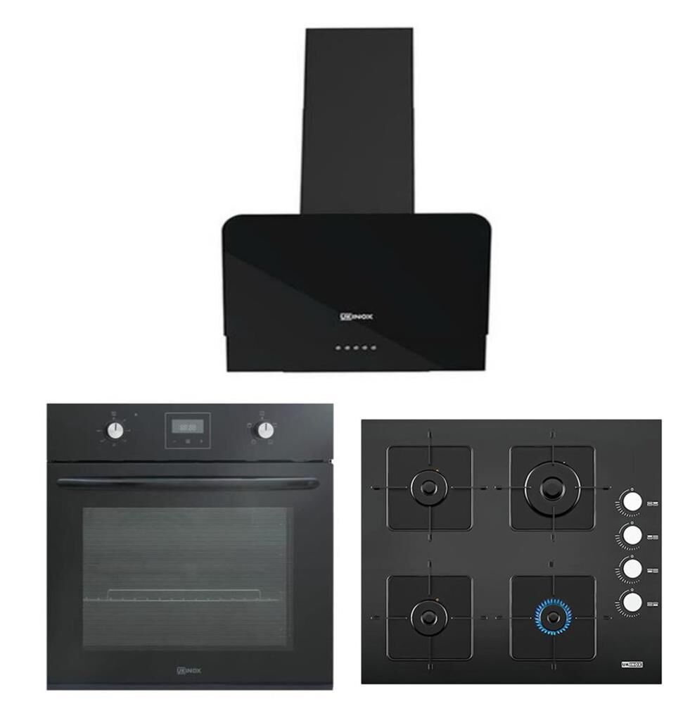 Ukınox Siyah Set (Olive 60 Davlumbaz-Ares 60 Ocak-Matteo Fırın)