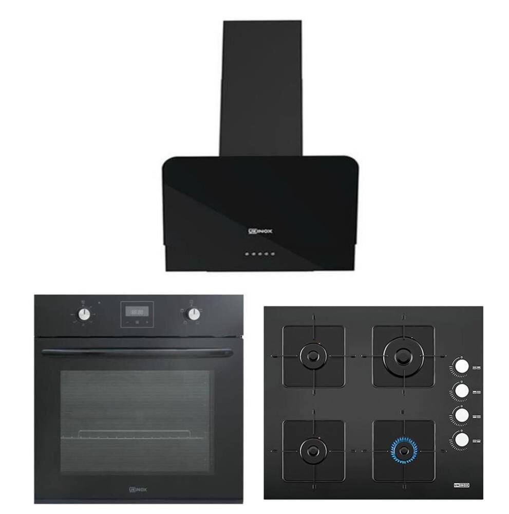 Ukınox Siyah Set (Olive 60 Davlumbaz-Ares 60 Ocak-Matteo Fırın)