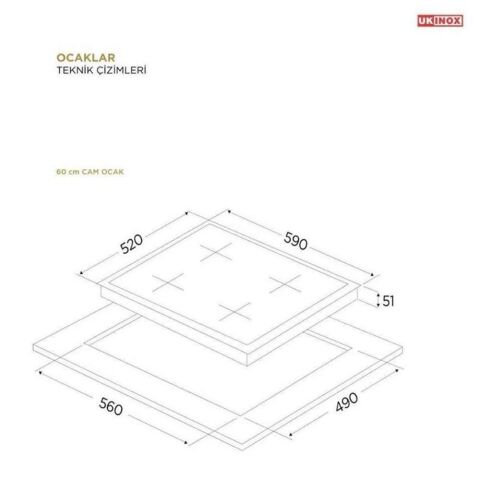 Ukınox Siyah Set (Olive 60 Davlumbaz-Ares 60 Ocak-Matteo Fırın)