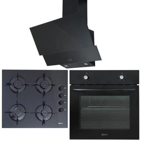 Ukinox Siyah Eko Ankastre Set ( Lento Mx Davlumbaz- Carlo 60 Ocak- Enzo Fırın)