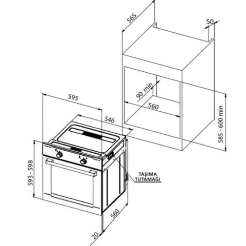 Ukinox Siyah Eko Ankastre Set ( Lento Mx Davlumbaz- Carlo 60 Ocak- Enzo Fırın)