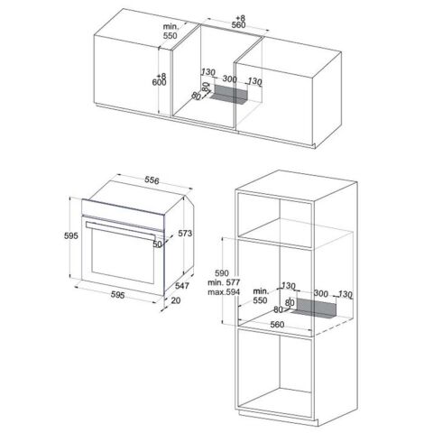 Silverline Siyah Ankastre Set ( 3173 Quadro - CS5610B01 - BO6502B02 )