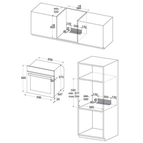 Silverline Siyah Ankastre Set ( 3173 Quadro - CS5610B01 - BO6502B02 )