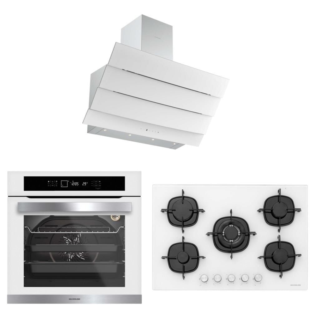 Silverline Beyaz Ankastre Set ( ETERNO 90 cm - BO6505W02 - CS5365W01 )