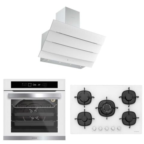 Silverline Beyaz Ankastre Set ( ETERNO 90 cm - BO6505W02 - CS5365W01 )