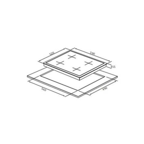 Silverline İndiksyonlu Siyah Ankastre Set ( 3370 Eterno Greentech - IH5445B02 - BO6502B02 )