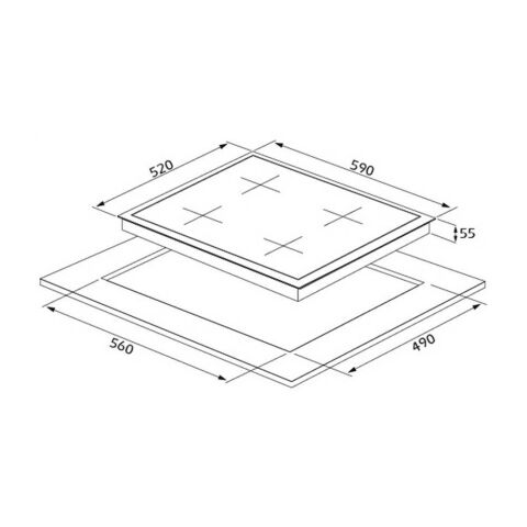 Silverline CS5429W01 Beyaz Cam Ocak