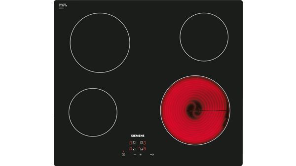 Siemens ET611HE17E Siyah Ankastre Vitroseramik Elektrikli Ocak