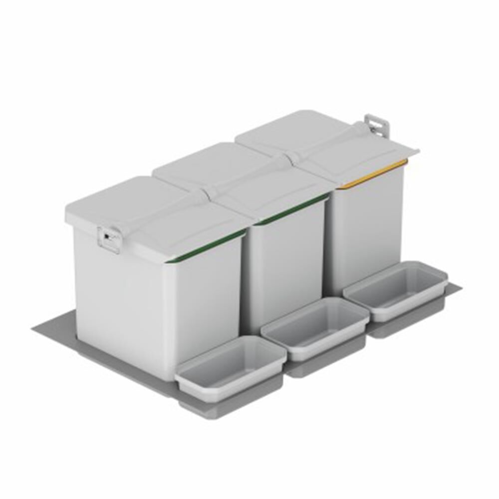 Starax S2565-G Çekmece İçi Otomatik Çöp Kovası 36+3 Litre Gri 90cm
