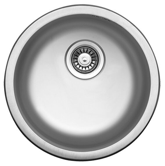 Ukinox Zero Eco Taşmasız Dekorlu Yuvarlak Tezgah Altı Evye