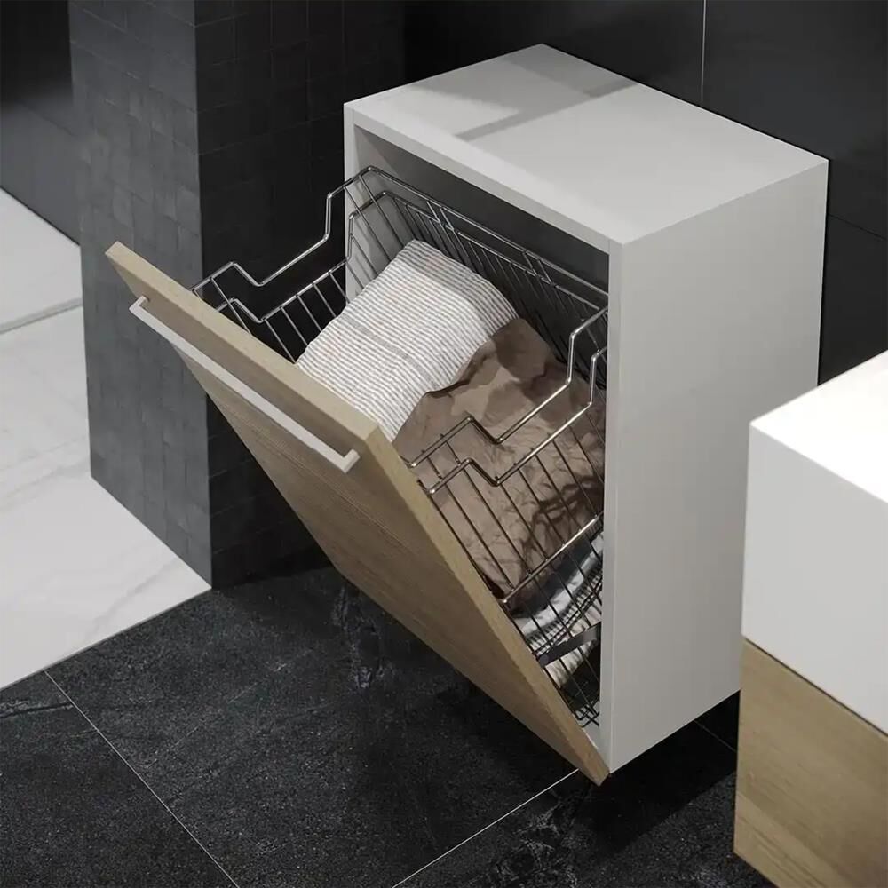 Starax 8114-C Askılı Çamaşır Sepeti Krom 45 cm