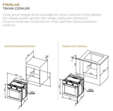 UKİNOX YOGA ANTİQUE ANTRASİT ANKASTRE FIRIN