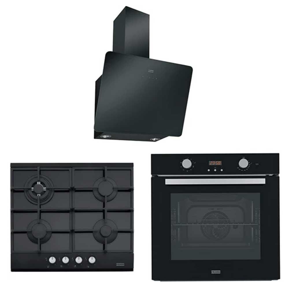 Franke Siyah Ankastre Set (FPJ 615 V BK A - FHNG 604 BK - FSL 86 H BK)